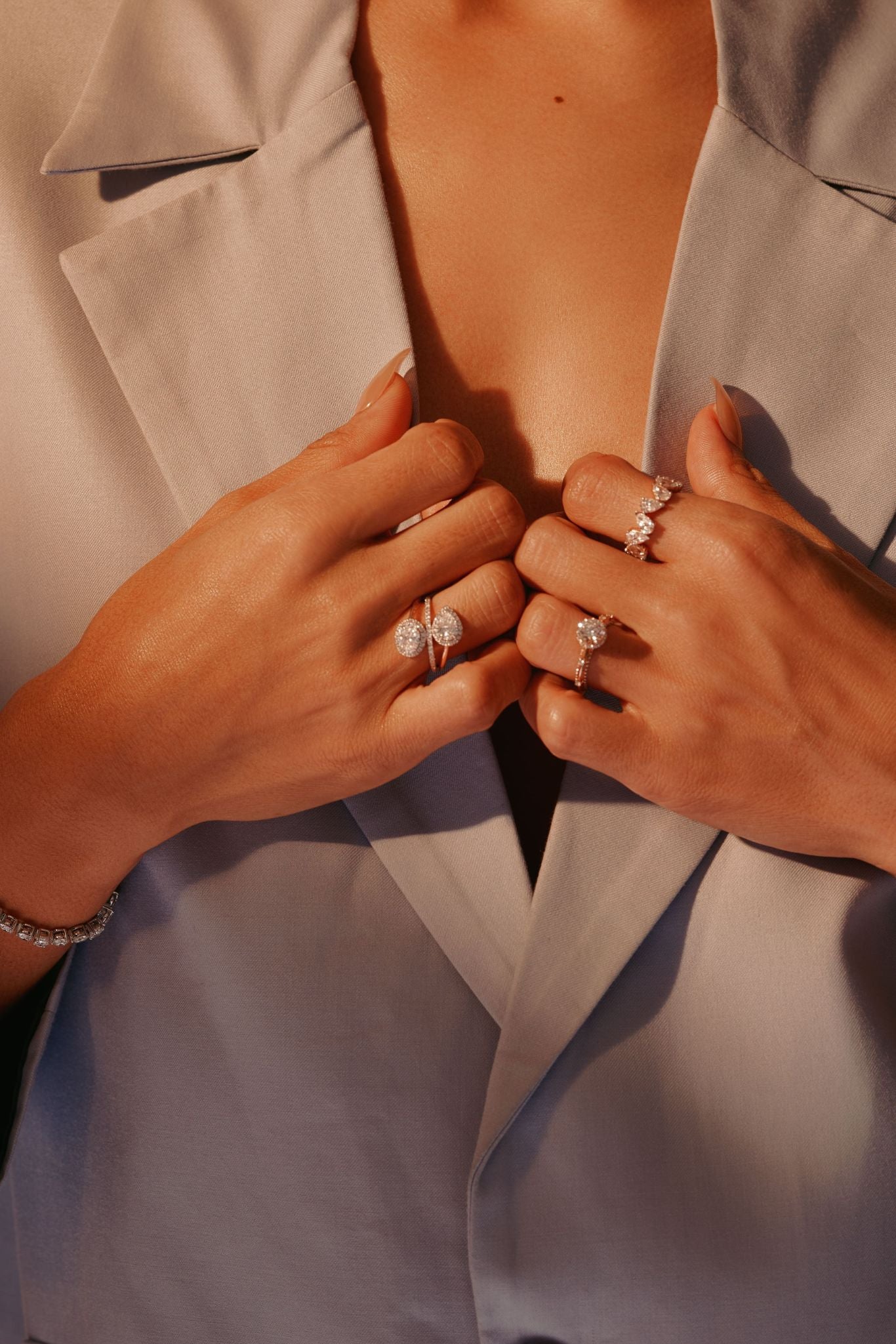 Empowered Two Stone Halo Solitaire Ring - House Of Quadri