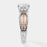 2 Ct Tri-Band Solitaire Diamond Ring