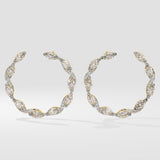 Illuminate Marquise Diamond Front Hoops - House Of Quadri