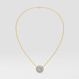 1 ct Halo Solitaire Necklace