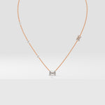 Emra Accented Solitaire Necklace Full View House of Quadri