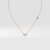 Emra Accented Solitaire Necklace Full View House of Quadri
