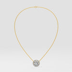 1 ct Halo Solitaire Necklace - House Of Quadri