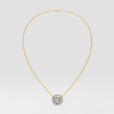1 ct Halo Solitaire Necklace - House Of Quadri