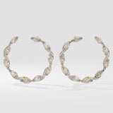 Marquise Diamond Front Hoops