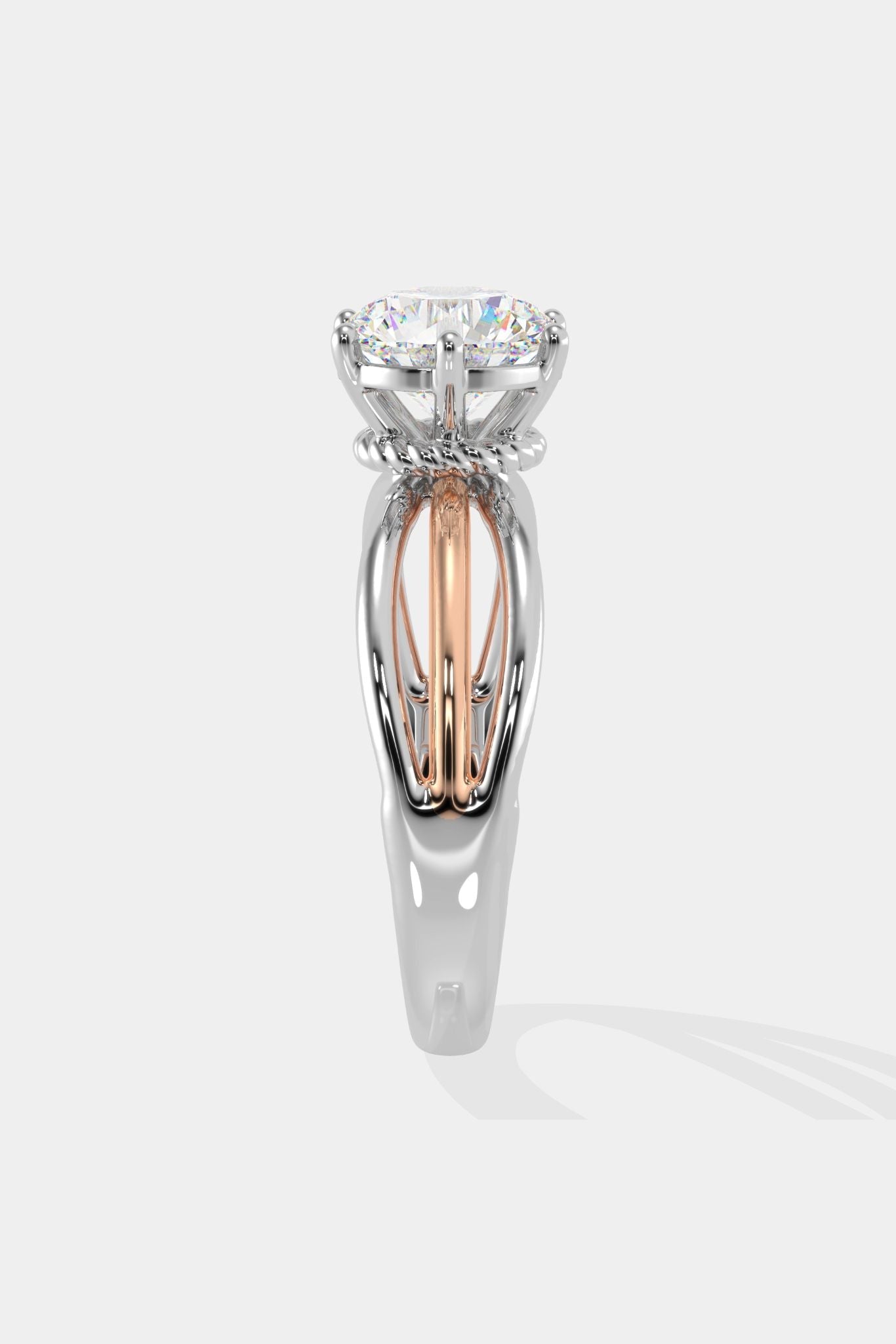 2 ct Tri-Band Solitaire Ring - House Of Quadri