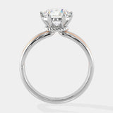 2 Ct Tri-Band Solitaire Diamond Ring