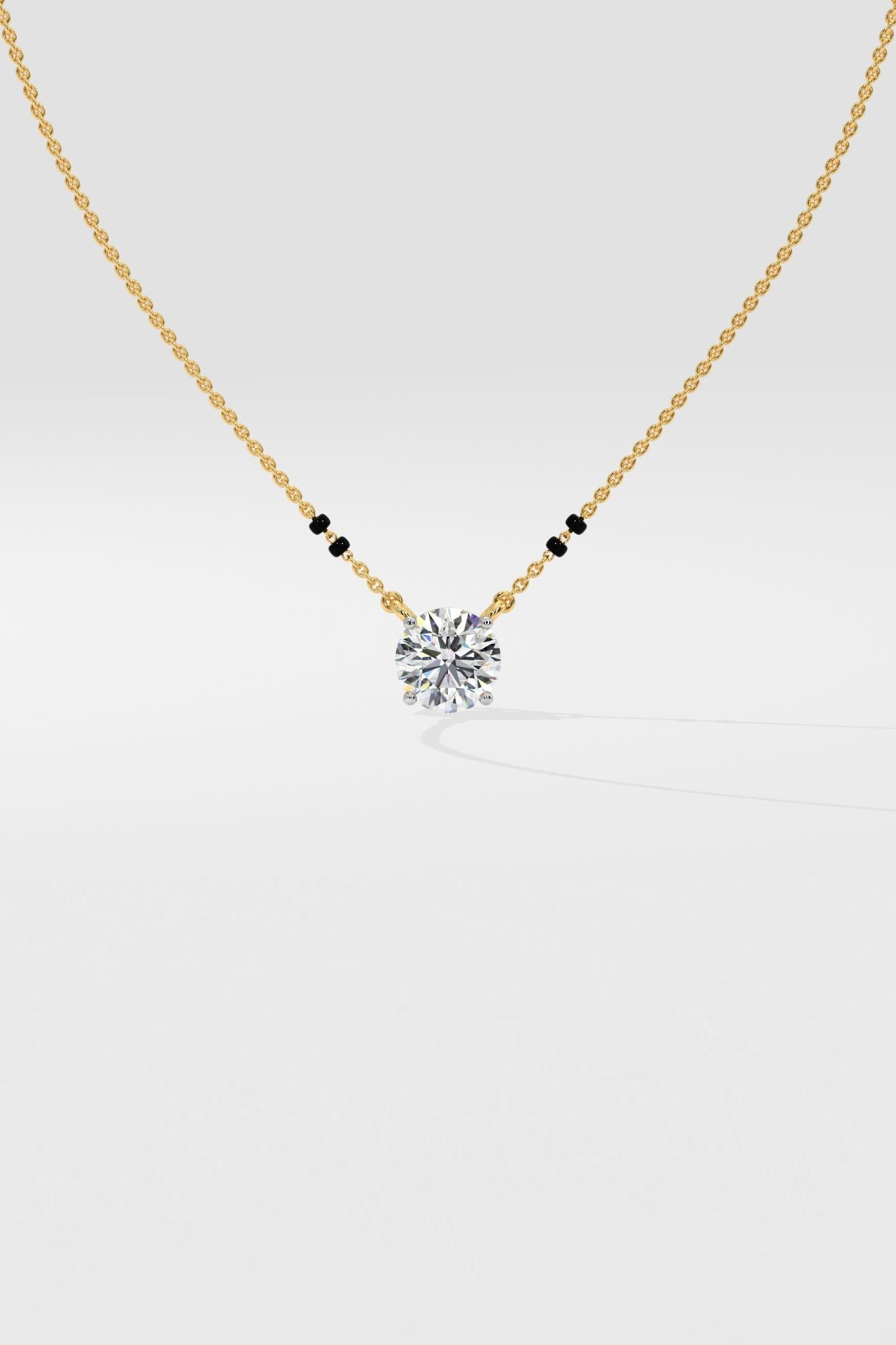 1 ct Solitaire Mangalsutra - House Of Quadri