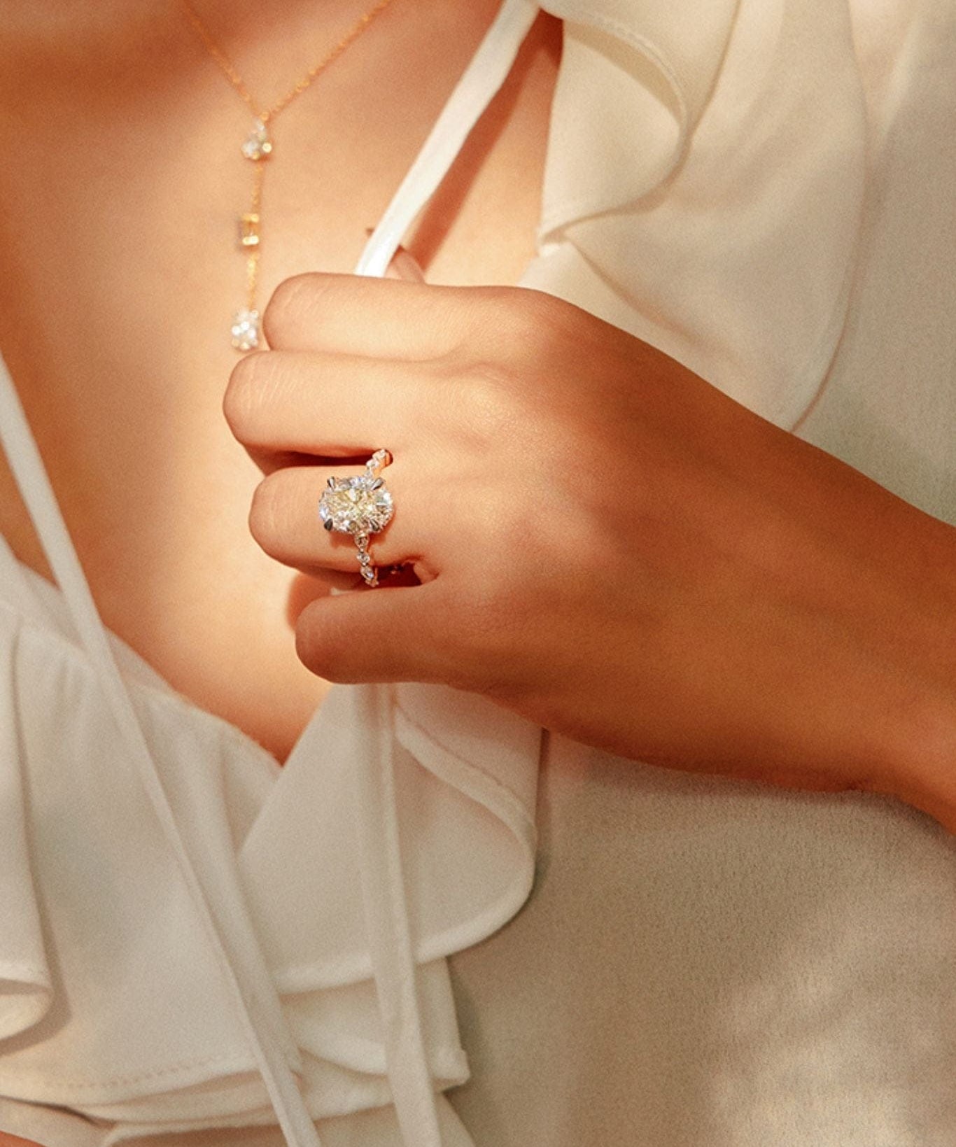 2.5 ct Oval Askew Solitaire Ring - House of Quadri