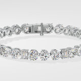Blended Solitaire Tennis Bracelet
