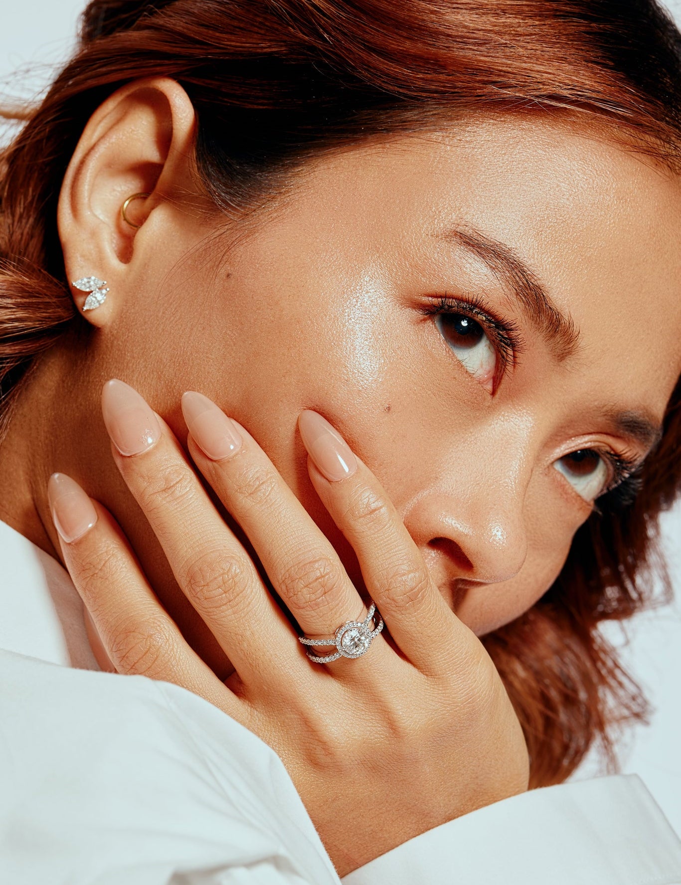 T-Shirt Marquise Duo Studs - House Of Quadri