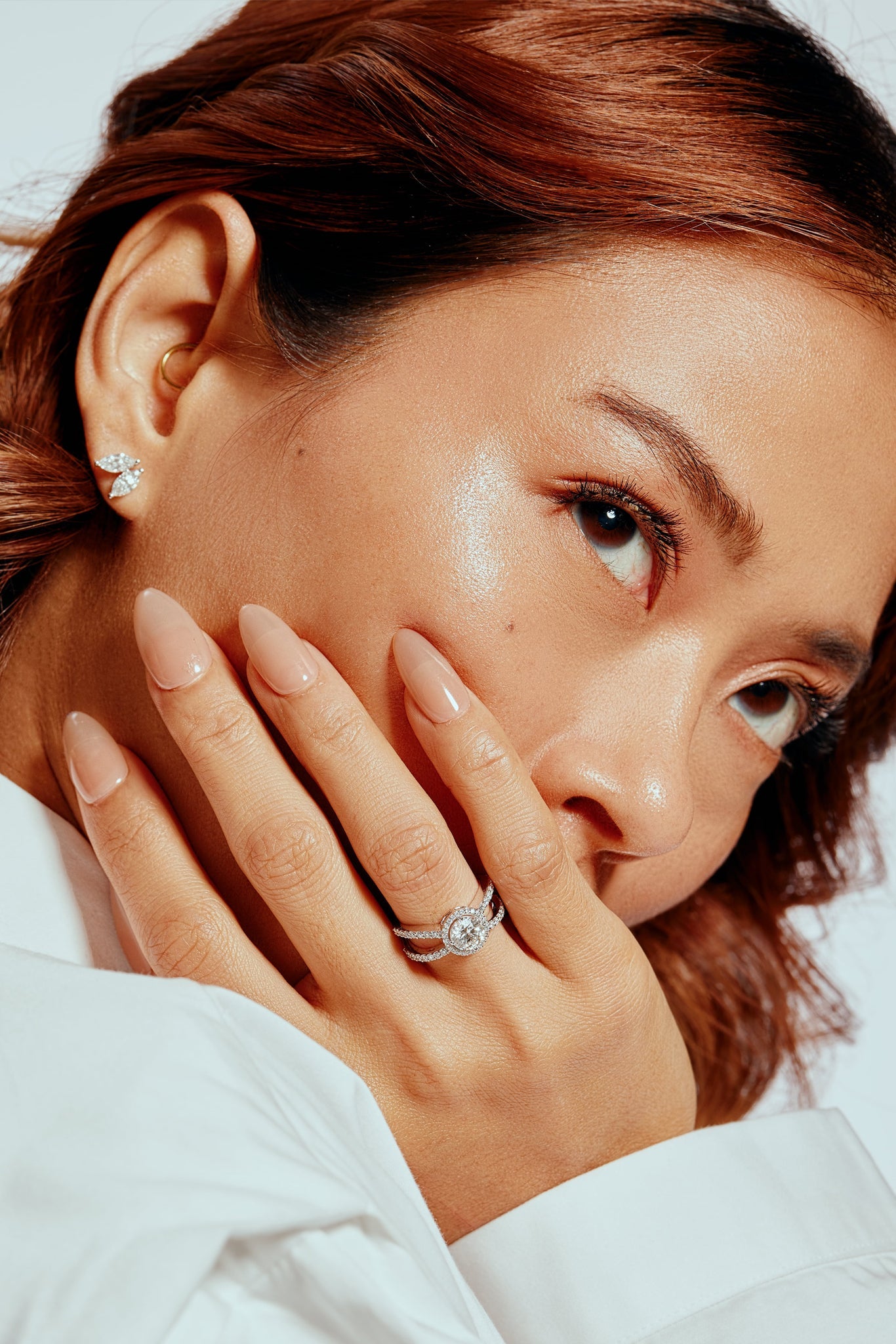 T-Shirt Marquise Duo Studs - House Of Quadri