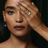 1 ct Dome Pave Solitaire Diamond Ring