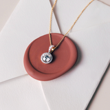 1 ct Halo Solitaire Necklace