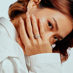 T-Shirt Crossover Solitaire Ring - House Of Quadri