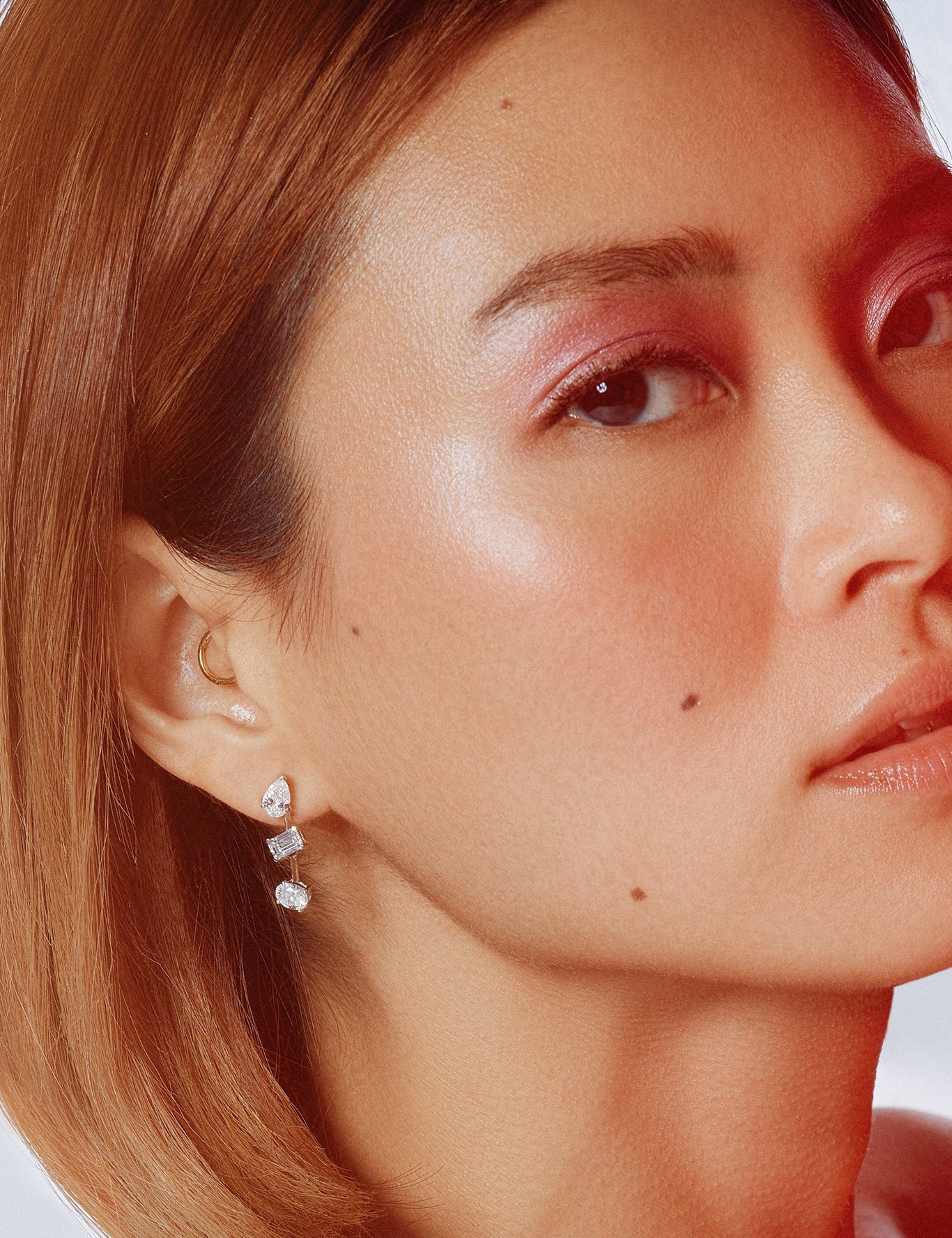 Illuminate 3 Stone Danglers - House Of Quadri