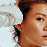 T-Shirt Semi Solitaire Halo Studs - House Of Quadri