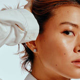 T-Shirt Semi Solitaire Halo Studs - House Of Quadri