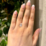 3.06 Ct D VS1 Pear Step Cut Diamond