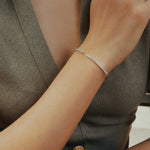 Lab Grown Diamond Bangle on Woman’s Wrist