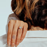 T-Shirt Cushion Halo Solitaire Ring - House Of Quadri