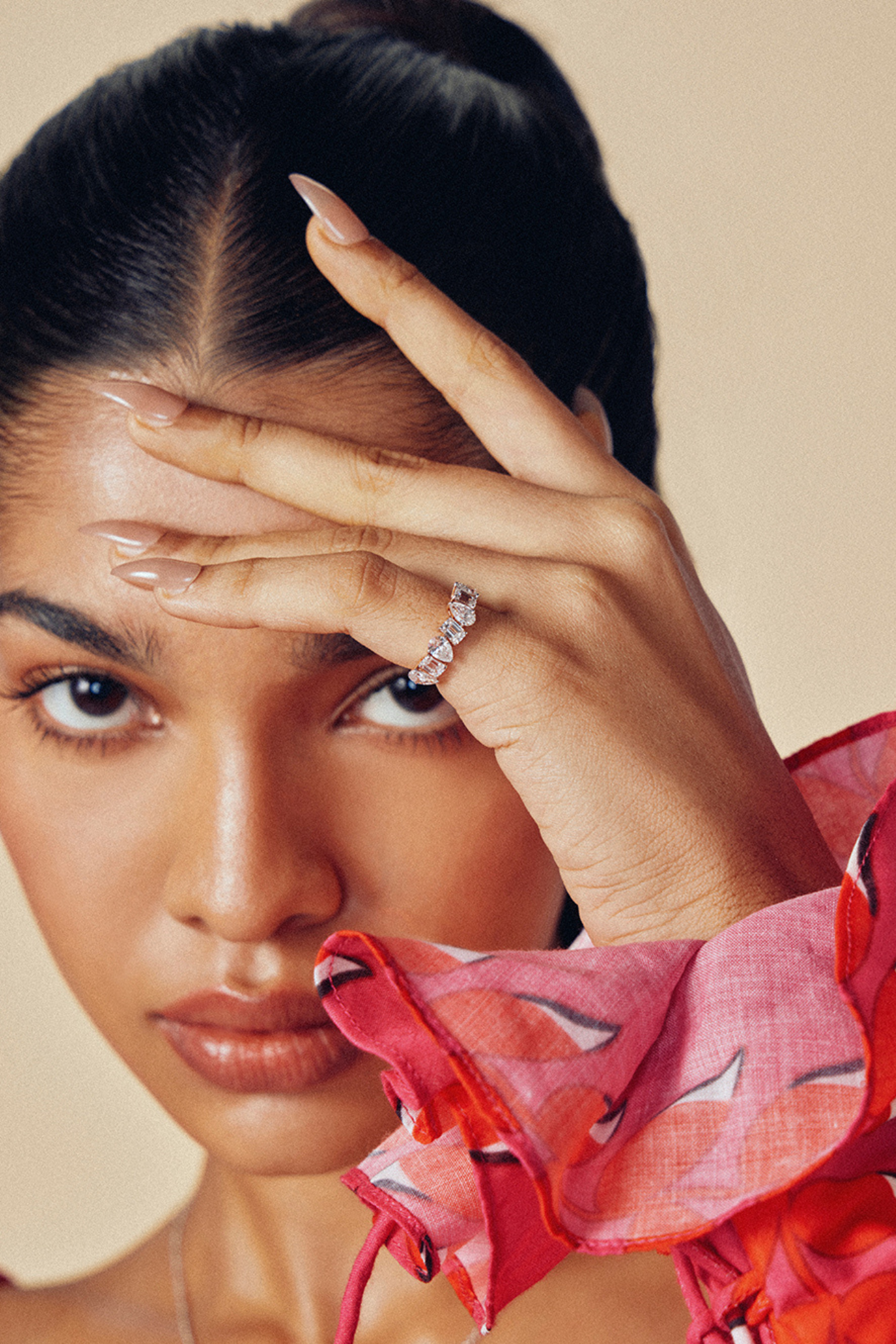 Askew Half Eternity band - House Of Quadri