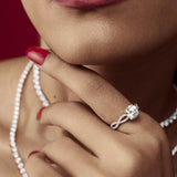 1.5 ct Spaced Oval Diamond Ring