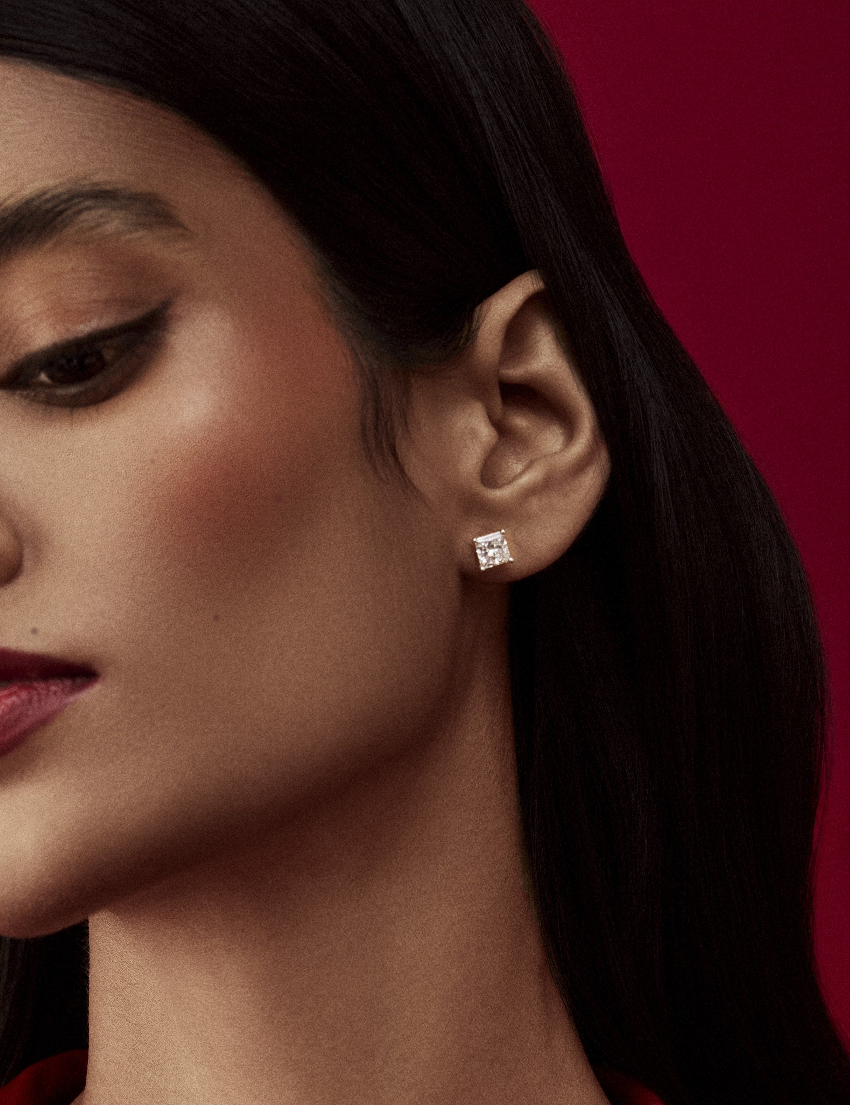 2 ct Princess Studs - House Of Quadri