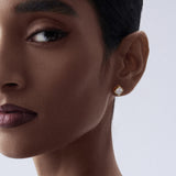 1 ct Bezel Cushion Studs