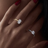 1.5 Ct Solitaire Pave Diamond Ring