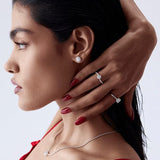 1 Ct Floret Halo Earrings
