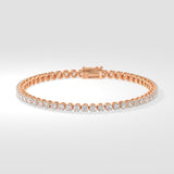 0.08 Ct Crown Tennis Bracelet