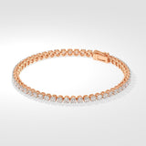 0.08 Ct Crown Tennis Bracelet