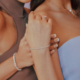 0.05 Ct Crown Tennis Bracelet
