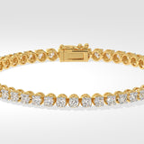 0.15 Ct Crown Tennis Bracelet