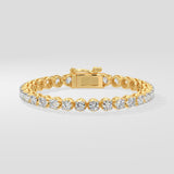 0.25 Ct Crown Tennis Bracelet