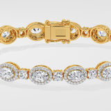 Oval Halo Bracelet