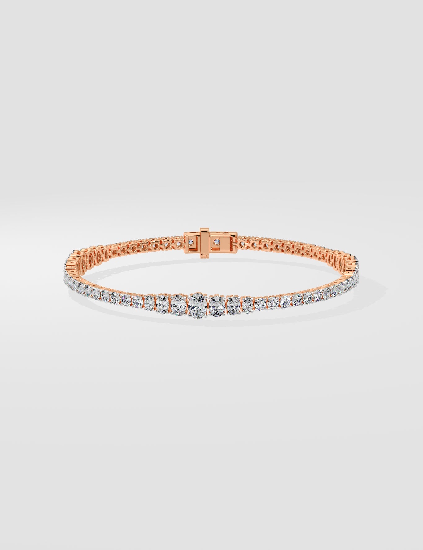 Oval Graduation Tennis Bracelet