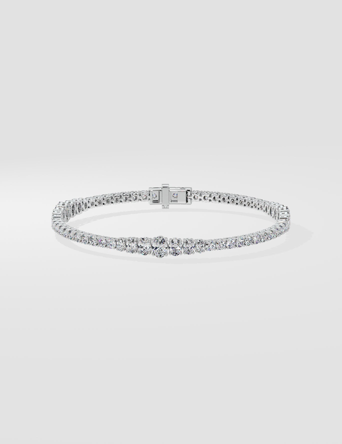 Oval Graduation Tennis Bracelet