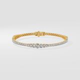 Oval Graduation Tennis Bracelet