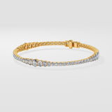 Oval Graduation Tennis Bracelet