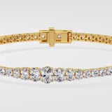 Oval Graduation Tennis Bracelet