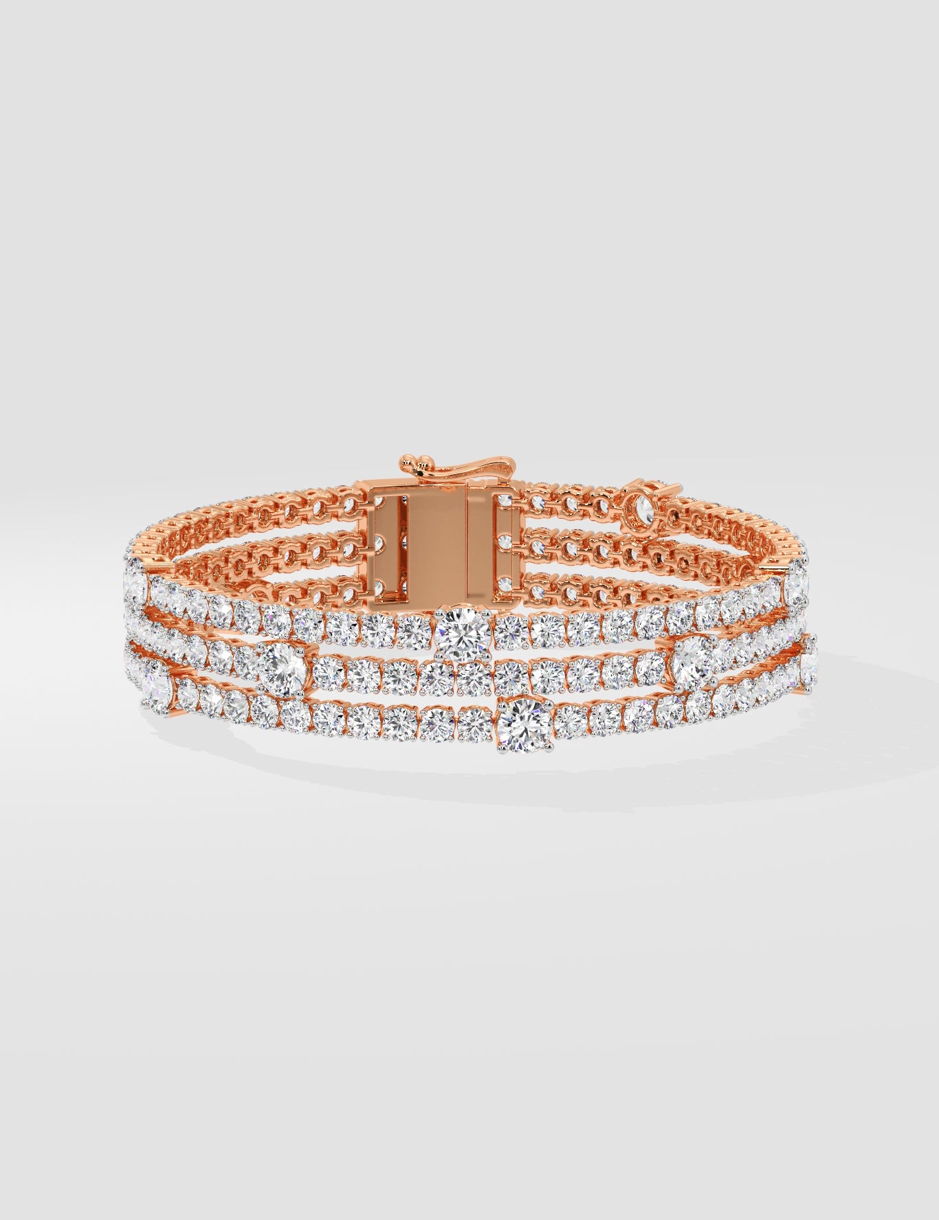 Triple-Row Diamond Lumiere Bracelet