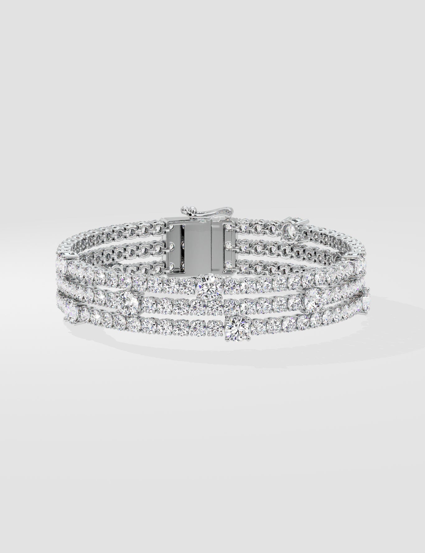 Triple-Row Diamond Lumiere Bracelet