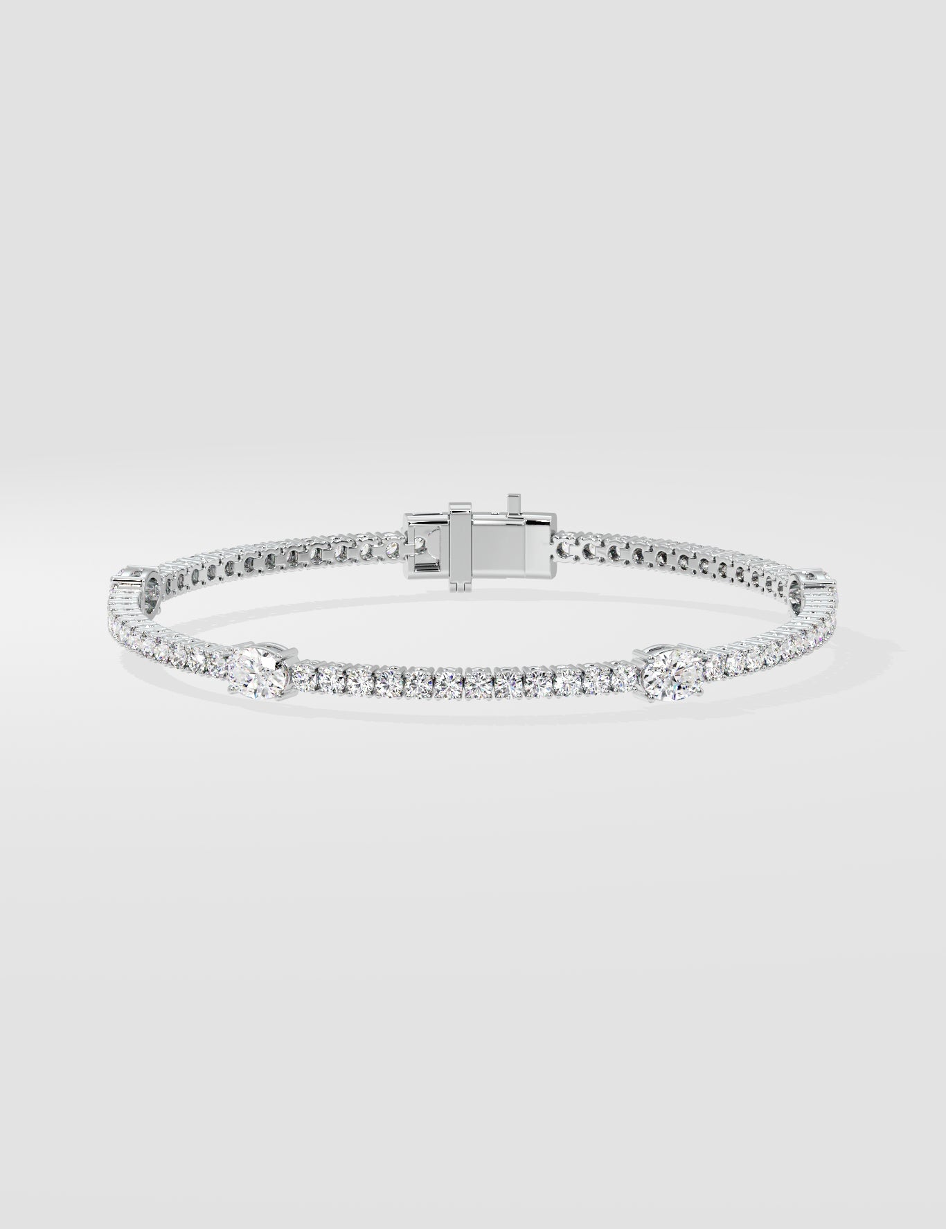 Oval Orbit Tennis Bracelet