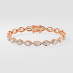 0.30 Ct Marquise Bezel Bracelet - House of Quadri