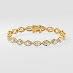 0.30 Ct Marquise Bezel Bracelet - House of Quadri