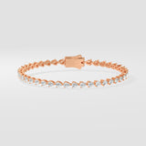 0.08 Ct Pearline Tennis Bracelet