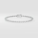 0.08 Ct Pearline Tennis Bracelet