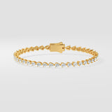 0.08 Ct Pearline Tennis Bracelet